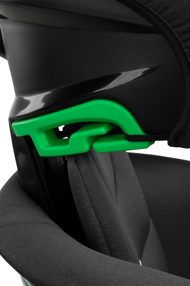 Scaun auto 2in1 cu isofix Caretero Nimbus Negru 100-150 cm i-Size cu spatar reglabil si detasabil,utilizare doar inaltator,certificat R129,tetiera reglabila,ghidaje centuri - 4