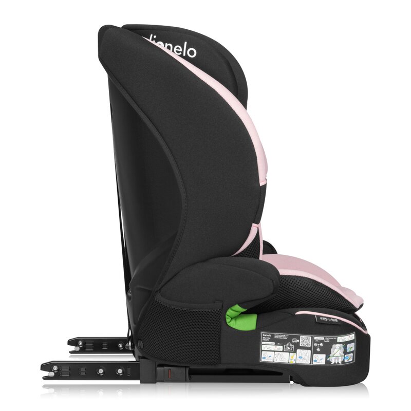 Scaun auto pentru copii Lionelo Billy Roz, i-Size, 76-150 cm, isofix + top tether, tetiera reglabila, testat la impact, conform cu R129 - 1