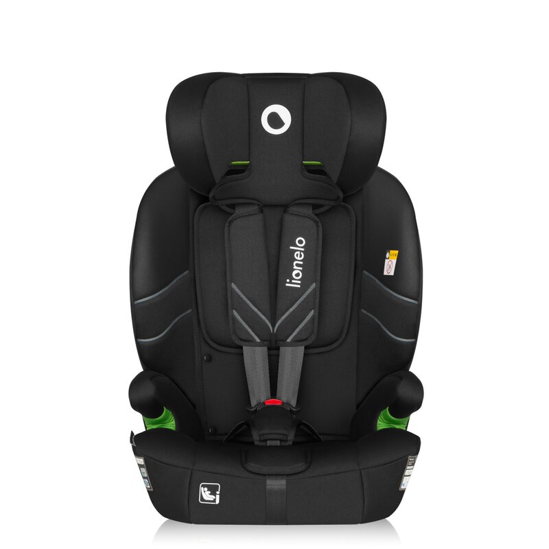 Scaun auto pentru copii Lionelo Levi Fix Negru, i-Size, 76-150 cm, 123, isofix + Top Tether, tetiera reglabila, testat la impact, conform cu R129 - 1