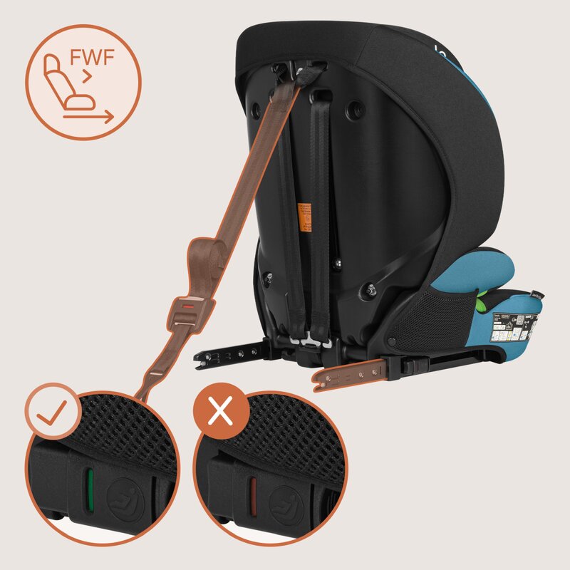 Scaun auto pentru copii Lionelo Levi Fix Albastru, i-Size, 76-150 cm, 123, isofix + Top Tether, tetiera reglabila, testat la impact, conform cu R129 - 2