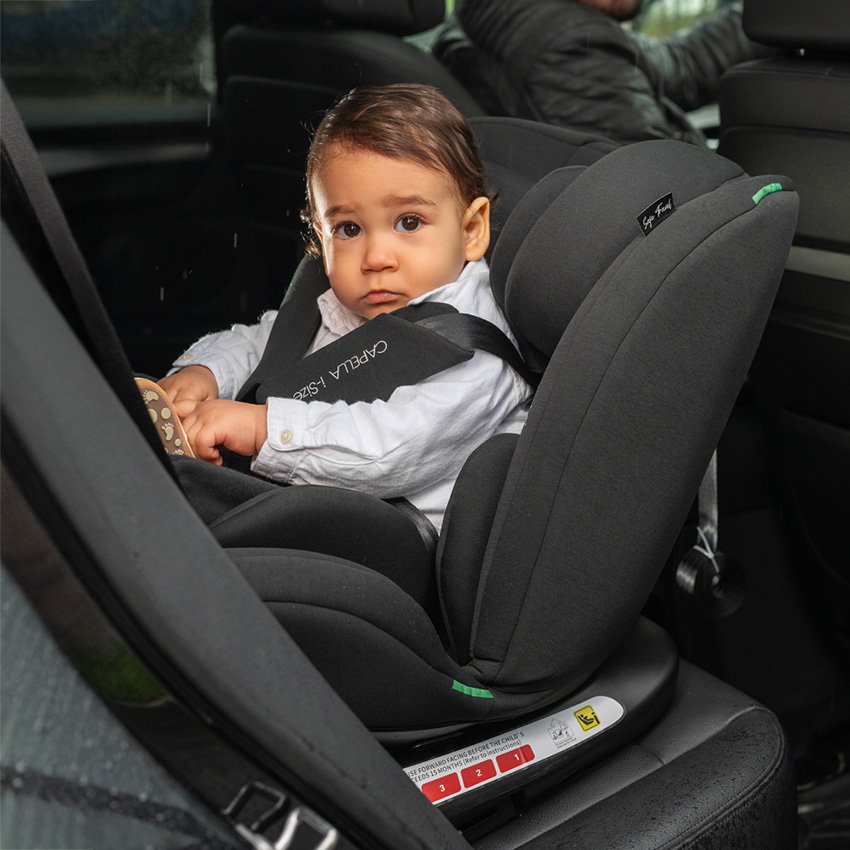 Scaun auto pentru copii i-Size Capella Beige cu isofix, rotativ 360 grade, 0 luni-12 ani, 40-150 cm - 2