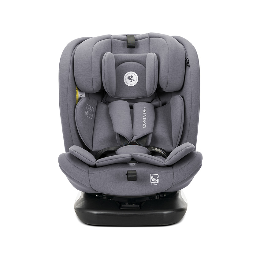 Scaun auto pentru copii i-Size Capella Grey cu isofix, rotativ 360 grade, 0 luni-12 ani, 40-150 cm - 1