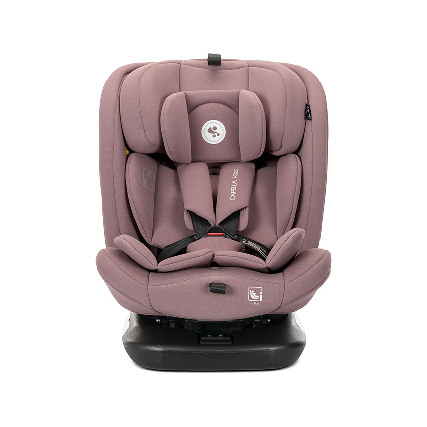 Scaun auto pentru copii i-Size Capella Pink cu isofix, rotativ 360 grade, 0 luni-12 ani, 40-150 cm - 1