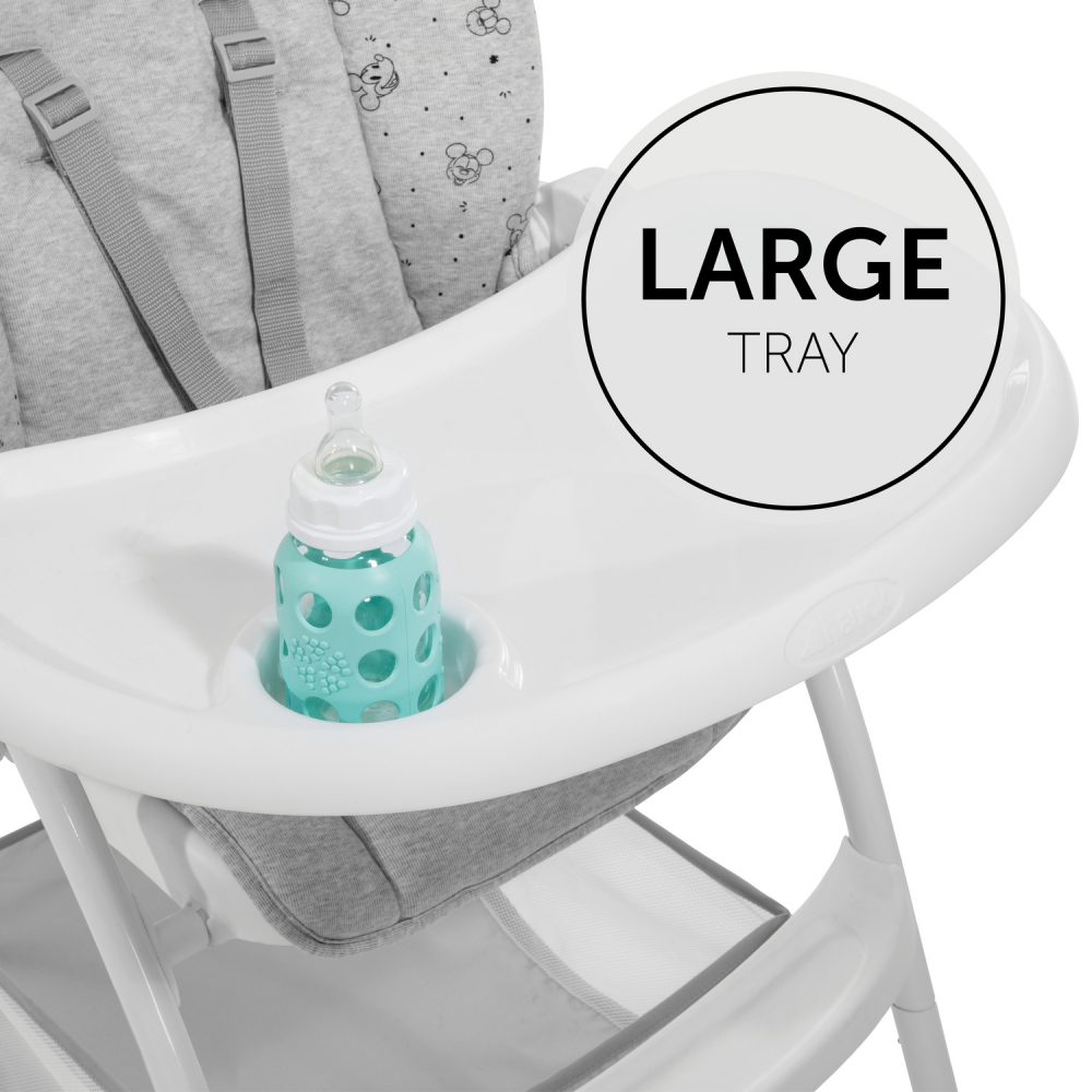 Scaun de hranire pentru bebelusi Sit N Fold Hauck, Mickey Mouse Grey