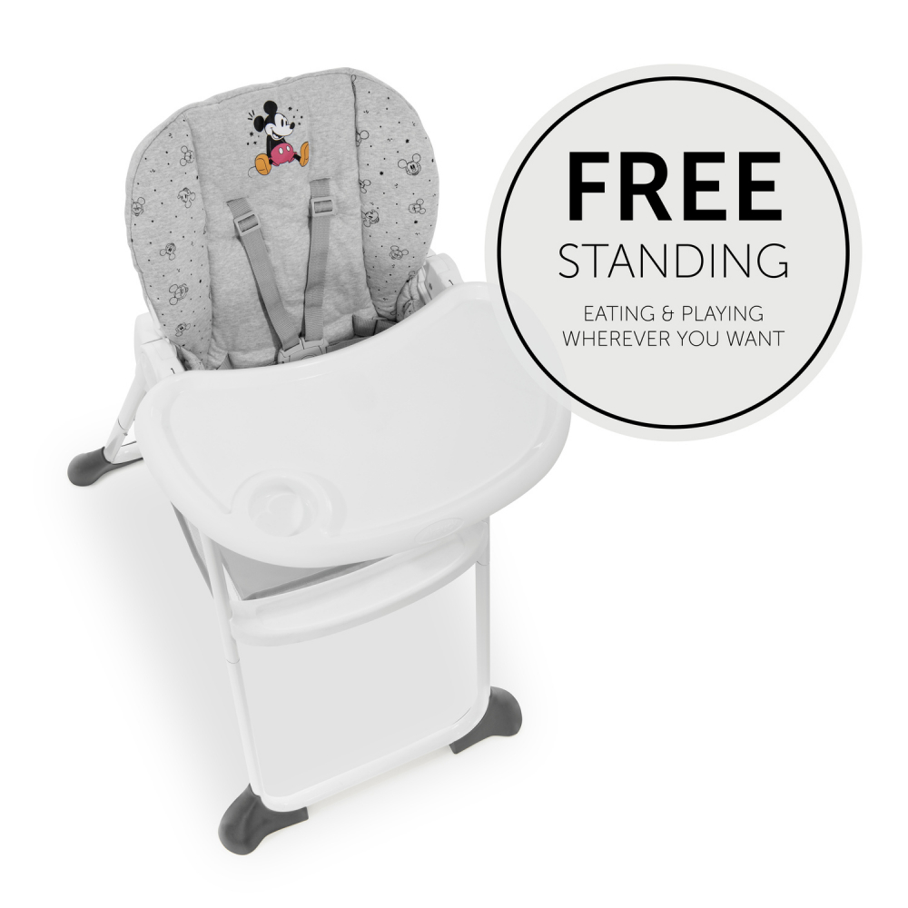 Scaun de hranire pentru bebelusi Sit N Fold Hauck, Mickey Mouse Grey - 3 | YEO