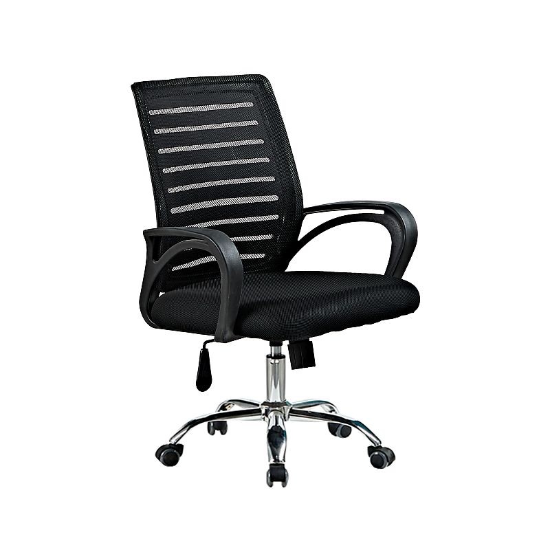 Scaun ergonomic de birou, baza otel cromat, inaltime reglabila 87-97 cm, rotativ, manere - 3