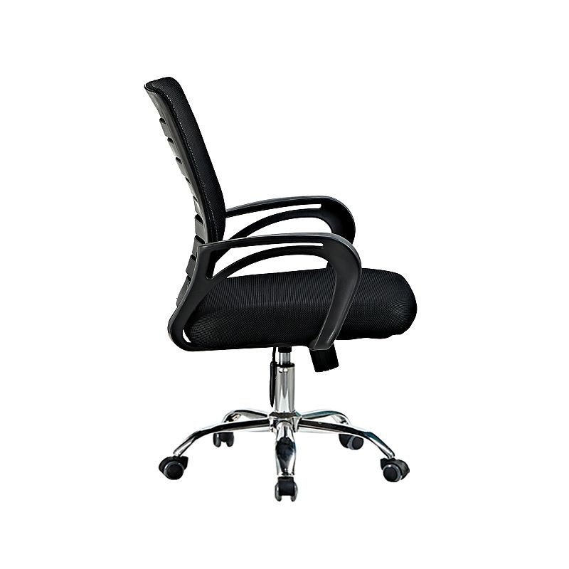 Scaun ergonomic de birou, baza otel cromat, inaltime reglabila 87-97 cm, rotativ, manere - 1