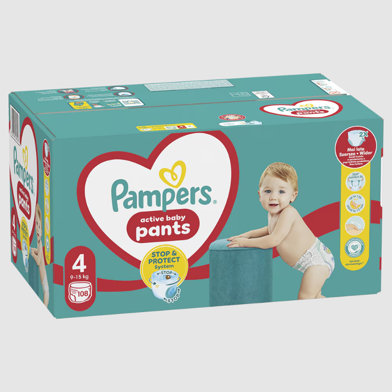Scutece-chilotel Pampers Pants Marimea 4 9-15 kg Mega Box 108 buc