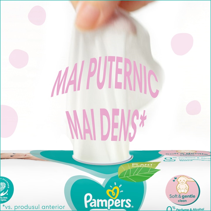 Servetele umede Pampers Sensitive 6 pachete x 80, 480 buc - 1