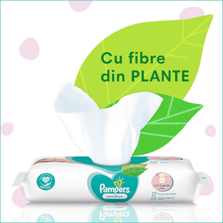 Servetele umede Pampers Sensitive 6 pachete x 80, 480 buc - 6