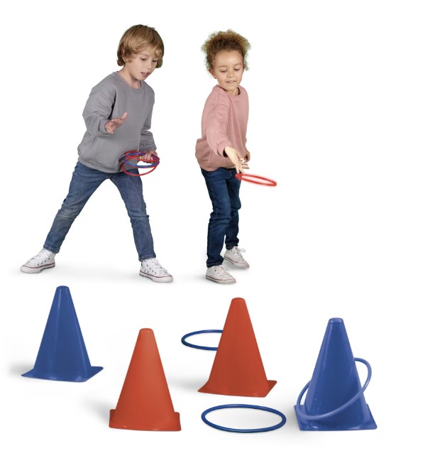 Set 6 conuri si 10 inele de jucarie Apli Kids