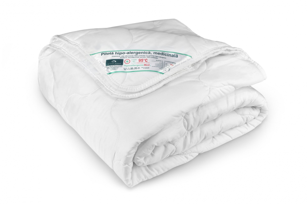 Set Baby HypoallergenicMed perna 40x60 cm si pilota 100x140 cm hipoalergenica pentru bebelusi - 1