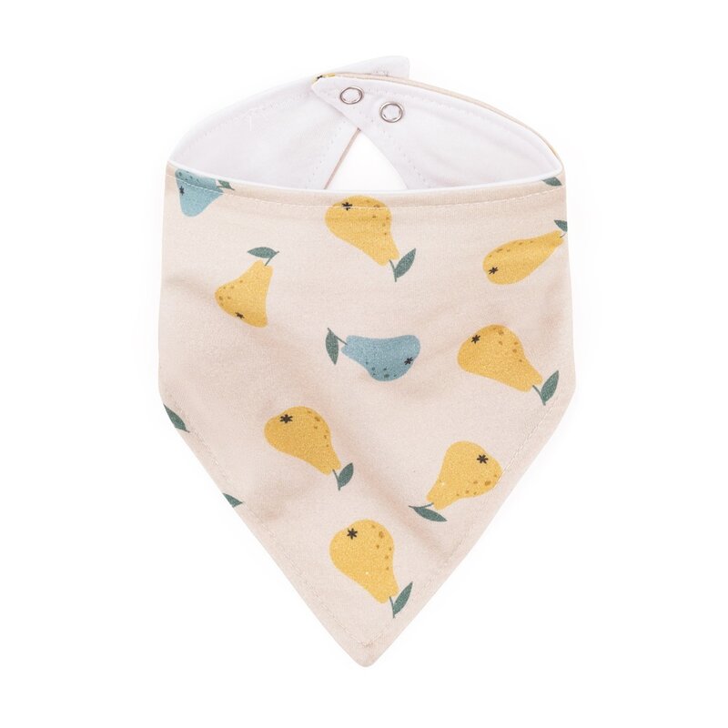 Set bavete bandana PetiteMars Luke BejOcru, 2 bucati, bumbac natural, reglabila cu capse, 3 luni+ - 1 | YEO