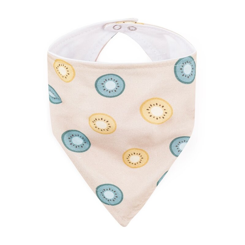 Set bavete bandana PetiteMars Luke BejVerde, 2 bucati, bumbac natural, reglabila cu capse, 3 luni+ - 1 | YEO