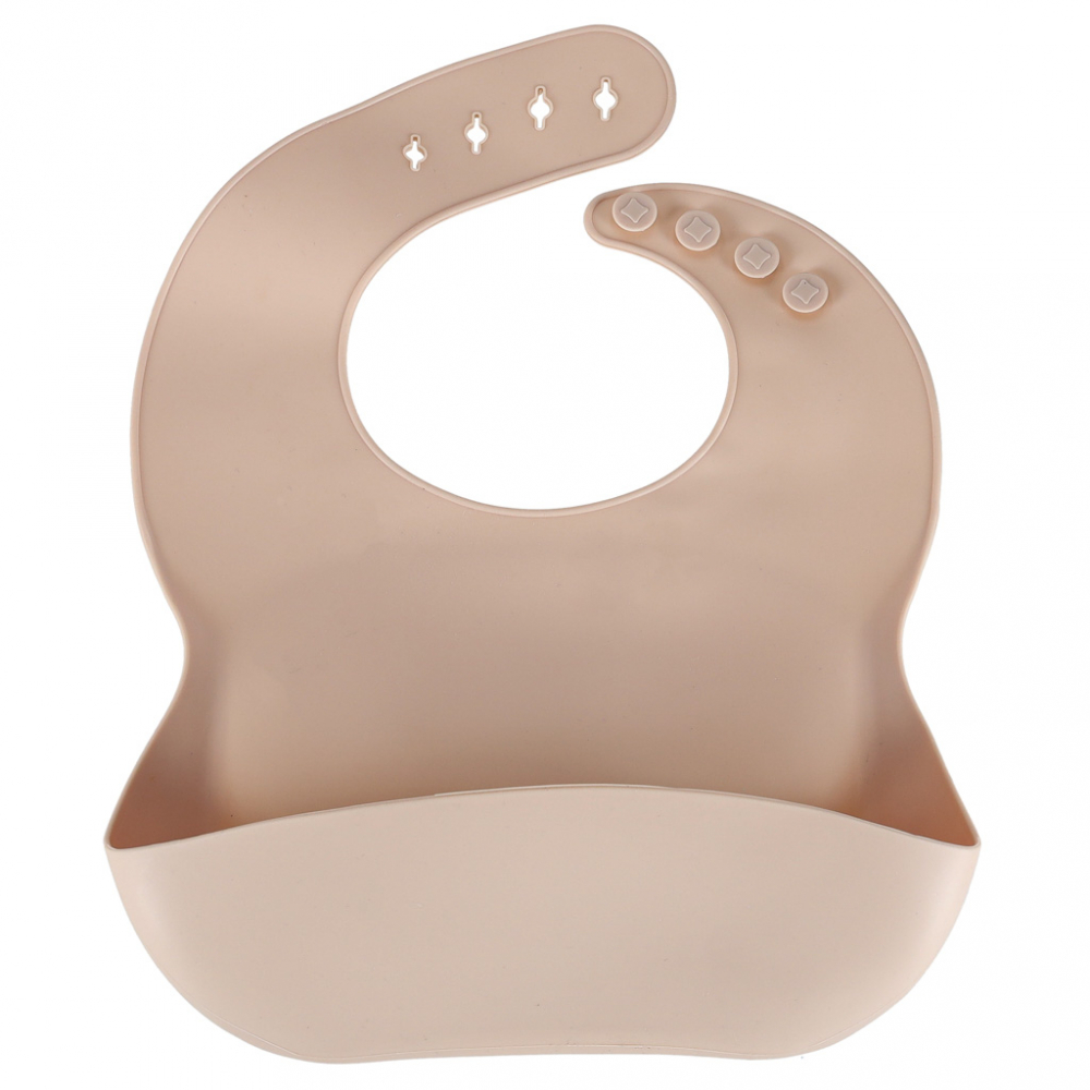 Set complet de hranire copii, Ikonka, cu 9 piese din silicon, pentru diversificare hrana, beige Crab - 2 | YEO