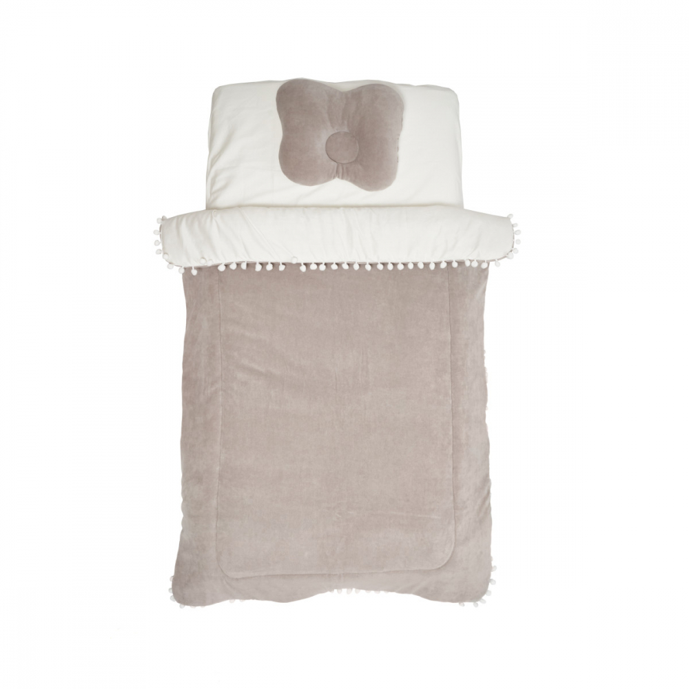 Set lenjerie cu 3 piese 120x60 cm Twins Crem - 2