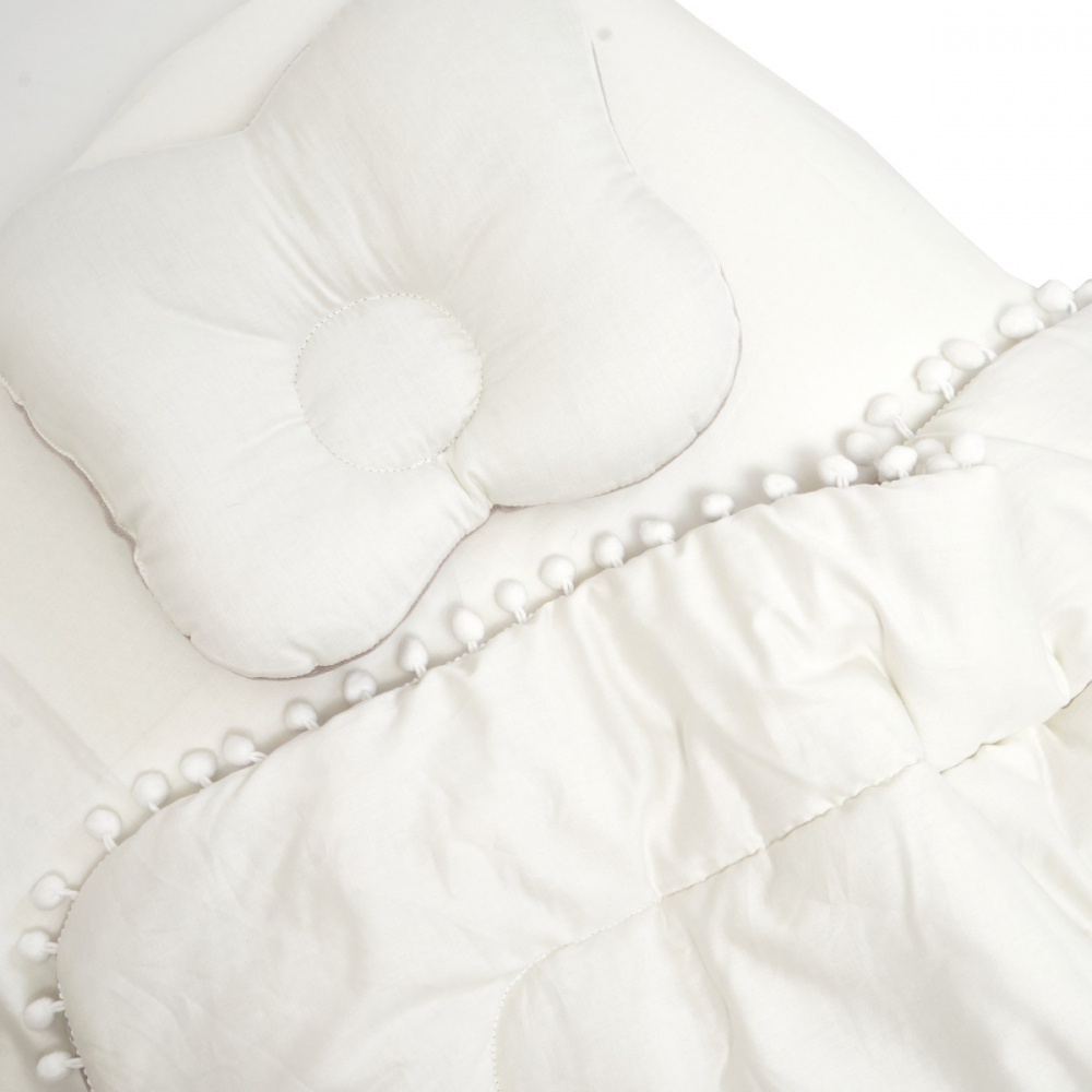 Set lenjerie cu 3 piese 120x60 cm Twins Crem - 1