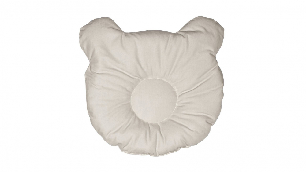 Set lenjerie pentru patut si pernuta pentru formarea capului bebelusului SomnArt Gri deschis din bumbac 120x60 cm