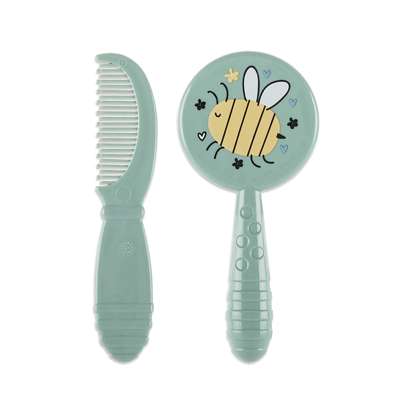 Set pieptan si perie 0 luni+ My Friend Iceberg Green - 1 | YEO