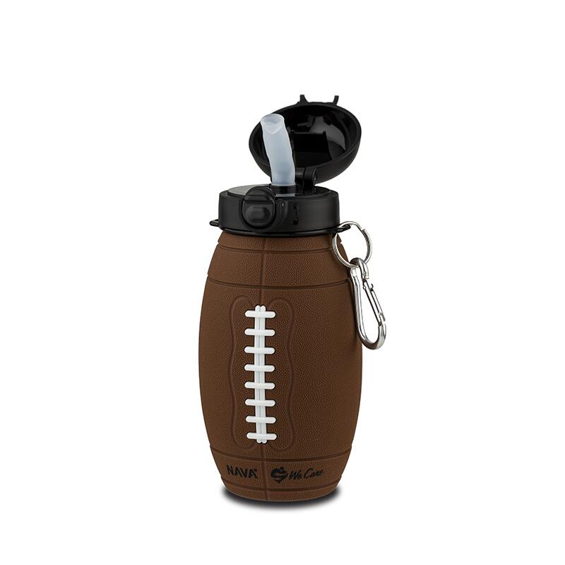 Sticla de apa din silicon Nava We care minge rugby 700 ml - 1 | YEO