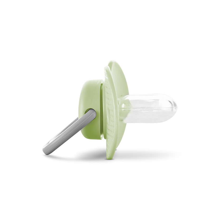 Suzeta din silicon moale cu capac 0 luni+ Fresh Green