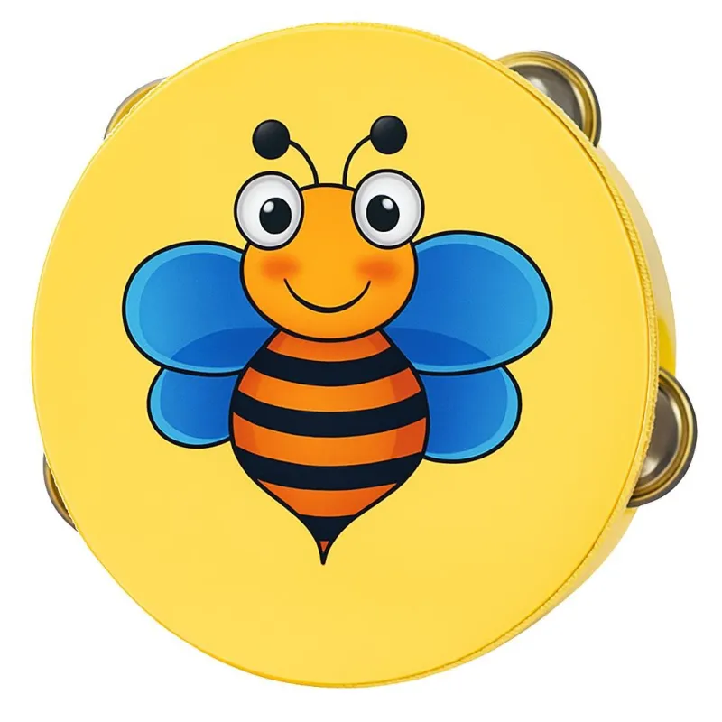 Tamburina albinuta pentru copii Galbena