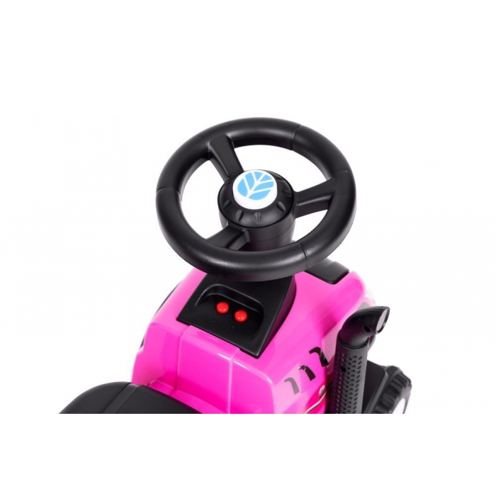 Tractor fara pedale New Holland cu remorca pentru copii 658T Roz - 5