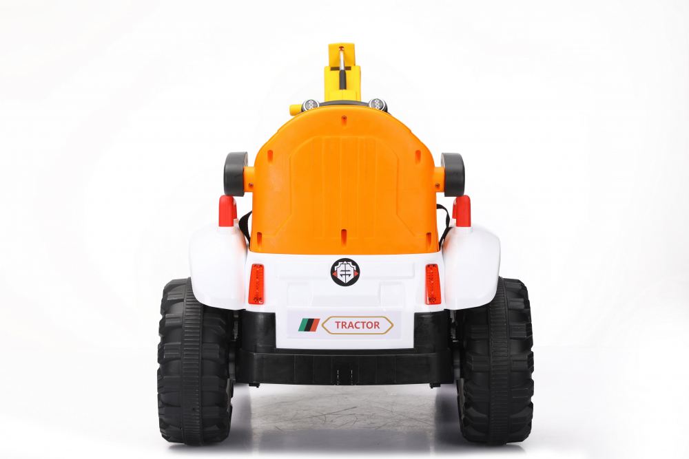 Tractor electric cu cupa pentru copii Nichiduta Digger Scorpion Yellow 12V,telecomanda 2.4G,2 motoarex25w,scaun din piele ecologica,cupa mobila,suport picioare,cotiere,roti late rezistente,muzica,dimensiune 118x58x55cm - 1