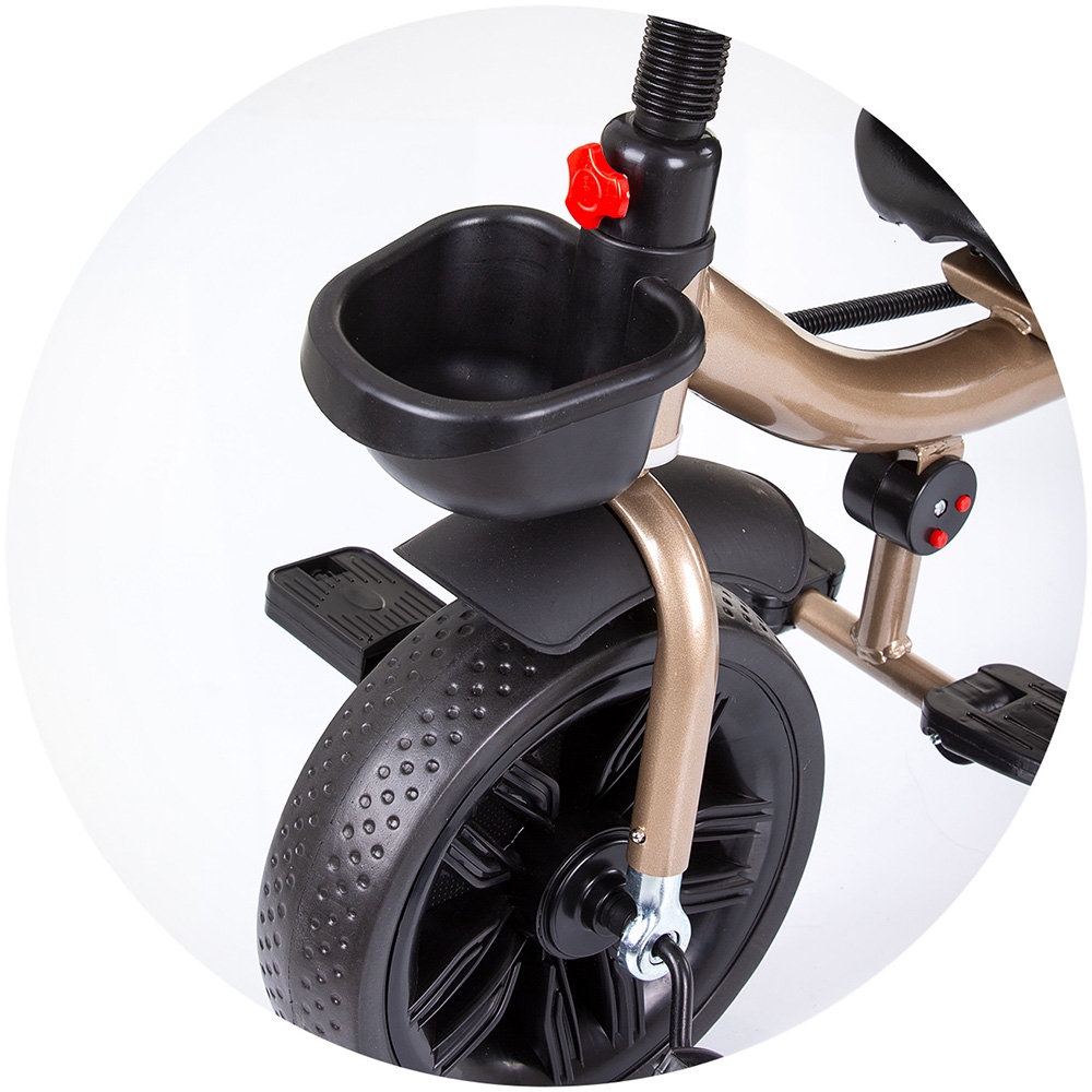 Tricicleta pentru gemeni Chipolino Hip Hop Sand cu sezut rotativ 360 grade, suporturi pentru picioare, bara de protectie, cosulete - 3 | YEO