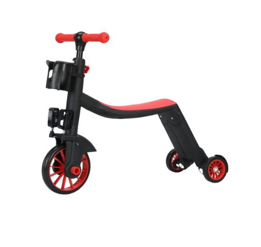 Trotineta multifunctionala 8in1 Doris Rosu tranformabila in tricicleta,bicicleta echilibru,trotineta,ghidon cu inaltime reglabila,usor de transformat,se adapteaza nevoile in crestere ale copilului,Sarcina admisa 50 kg