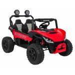 Masinuta electrica de teren 4x4 pentru copii Buggy Red, motor 4 x 200W, baterie 2 x 12V/10Ah, slow start, telecomanda 2.4 GHz cu 3 viteze, suspensii, panou audio integrat