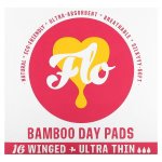 Absorbante normale de zi cu aripioare din bambus 3 picaturi Flo 16 bucati