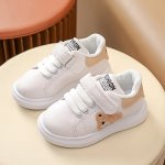 Adidasi albi cu insertie crem Teddy marime 21