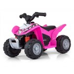Atv electric pentru copii Honda Pink 30W 18-36 luni cu licenta, sunete si lumini