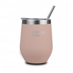 Cana termoizolanta cu pai Nava roz 360 ml