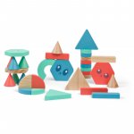 Caramizi colorate de constructie BS Toys 38 piese