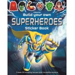 Carte pentru copii cu stickere Usborne Build Your Own Superheroes