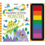 Carte pentru copii Usborne de pictat cu degetele Fingerprint Activities Monsters
