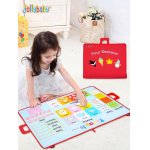 Carticica textila educativa pentru copii Jollybaby tip agenda zilnica, pliabila, material textil, dimensiune 43 x 5 x 70 cm