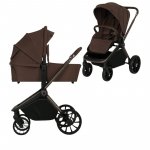 Carucior pentru copii Lionelo Mika Plus Mocha Mousse, 2 in 1, cadru din aluminiu, cu landou intarit si salteluta moale, reversibil, sistem de ventilatie 3D, accesorii, pana la 22 kg, conform cu EN1888-1