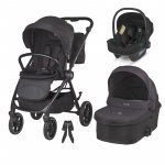 Carucior modular 2 in 1 Coccolle Serry Jet Black + Scoica auto iSize Coccolle Knox Black