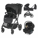 Carucior modular 3 in 1 Coccolle Lissia Anthracite + Scoica auto iSize Coccolle Knox Black