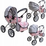 Carucior pliabil pentru papusi Doris Butterfly cu gentuta inclusa,roti silentioase,capotina reglabila