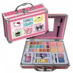 Caseta de machiaj tip servieta pentru fetite Hello Kitty