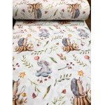 Cearsaf pentru pat copii Nichiduta Hedgehog 120x60 cm din bumbac cu banda elastica roata