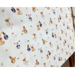 Cearsaf pentru pat copii Nichiduta Peter Rabbit 120x60 cm din bumbac cu banda elastica roata