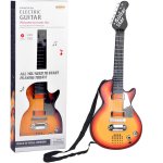 Chitara electrica pentru copii cu 2 moduri de joc, lumini, curea reglabila, dimensiune 57 x 20 x 3.5 cm