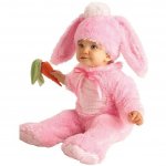 Costum de carnaval Iepuras bulgaras Roz XS 1-2 ani / 94 cm