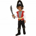 Costum de carnaval Piratul Istet S 3-4 ani / 104 cm