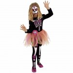 Costum de carnaval Schelet fetita M 5-7 ani / 132 cm